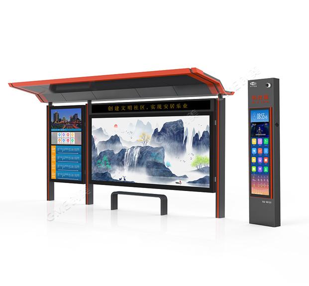 宿遷創(chuàng  )美候車(chē)亭廠(chǎng)家為您詳解公交候車(chē)亭的尺寸及構成配圖二